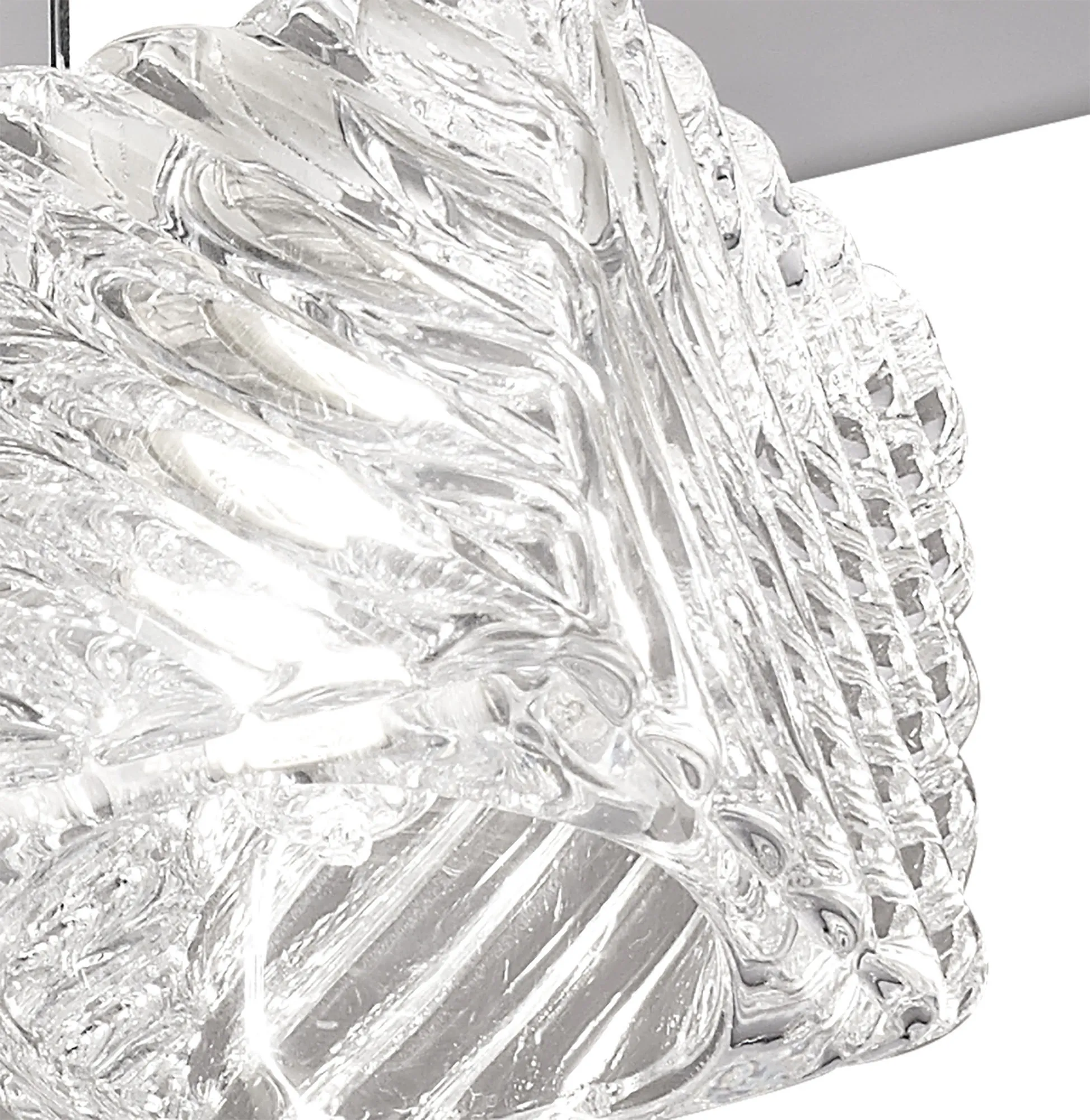 Accor Glass Square Ceiling Flush 5 Light Polished Chrome D0162  Deco Accor